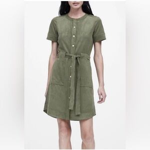 Banana Republic Vegan Suede Shirtdress, size 2